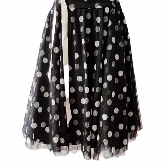 SCOTT MCCLINTOCK  Polka Dot Tulle Strapless Party Dress Size 6 - Picture 3 of 6